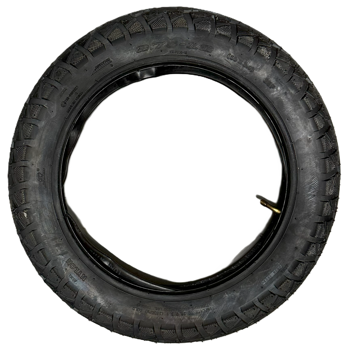 Dekk og slanga 2.75-12 (16x3.0) Elgo rafmagnsvespa