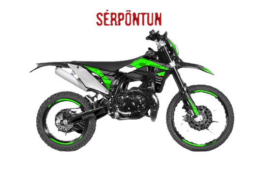 PEUGEOT XP6 ENDURO R 50cc. Neon grænt og svart